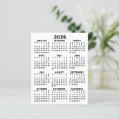 Kalender Mini Voljaar Uitzicht Flat Sheet Papier (Staand voorkant)