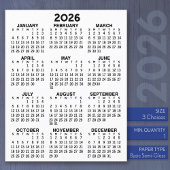Kalender Mini Voljaar Uitzicht Flat Sheet Papier