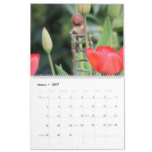 Kalender mit gebastelten Figuren aus Eicheln (Mar 2027)