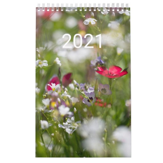 Kalender mit schönen Blumenmakros (Hoes)