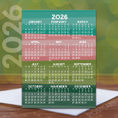 Kalender - modern abstract streeppatroon briefkaart