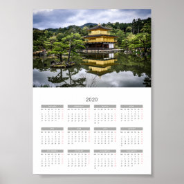 Kalender Modern Volledig Jaar 2020 Reis en Stad Poster