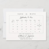 Kalender Moderne Kalligrafie Elegante Fotobruiloft Save The Date (Voorkant)