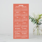Kalender - Moderne Minimal Tall Terra Cotta Kaart (Staand voorkant)