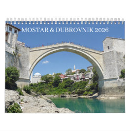 Kalender Mostar en Dubrovnik 2026