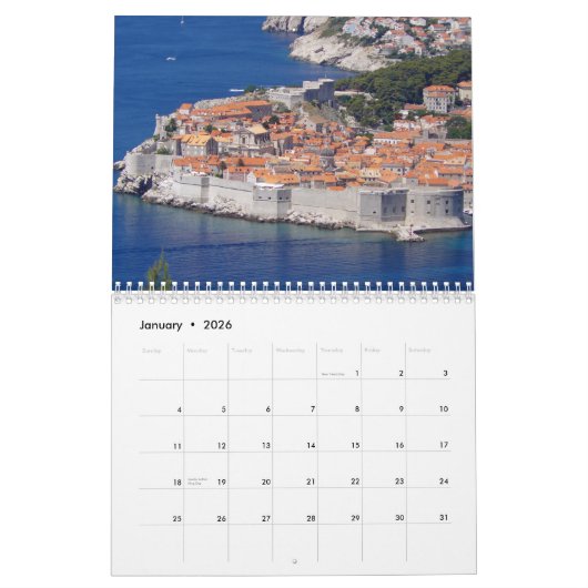 Kalender Mostar en Dubrovnik 2026 (Jan 2026)