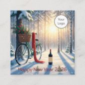 Kalender Nieuwjaar 2026 Vierkant Visitekaartje (Voorkant)