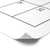 Kalender om de uitgerekende datum te raden met oli poster (Hoek)