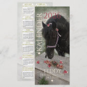 Kalender Paard - 2026 Wenskaart (Voorkant / Achterkant)