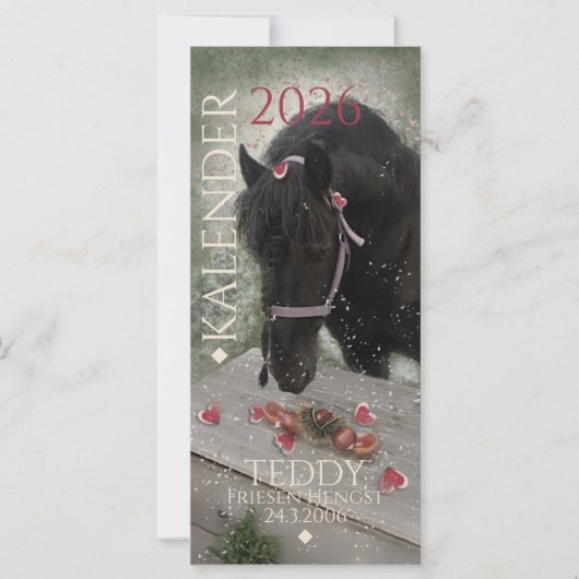 Kalender Paard - 2026 Wenskaart (Voorkant)