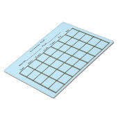 Kalender Pad Light Blauw Notitieblok (Schuin)
