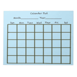 Kalender Pad Light Blauw Notitieblok