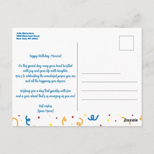 Kalender Pagina September 25th Verjaardag Viering Briefkaart (Achterkant)