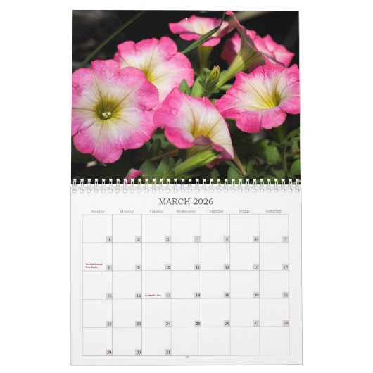 Kalender -  Petunias (Mar 2026)
