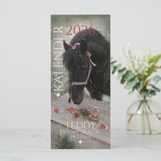 Kalender Pferd - 2026 Greeting Card (Staand voorkant)