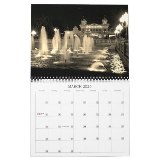 Kalender Pittsburgh Foto's sepia-Personaliseer het (Mar 2026)