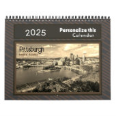 Kalender Pittsburgh Foto's sepia-Personaliseer het (Hoes)