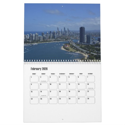 Kalender Queensland-Australië (Feb 2026)