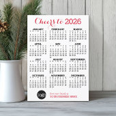 Kalender Rood Wit Zakelijk Logo Feestdagenkaart