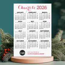 Kalender Rood Wit Zakelijk Logo