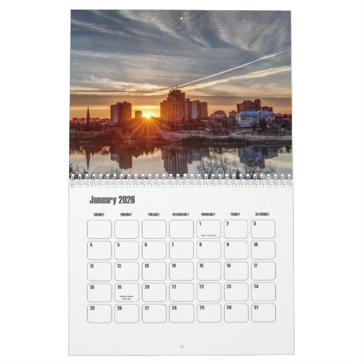 Kalender Saskatchewan-Canada (Jan 2026)