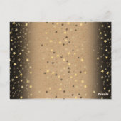 Kalender Save the Date Elegante Gouden Sterren Briefkaart (Achterkant)