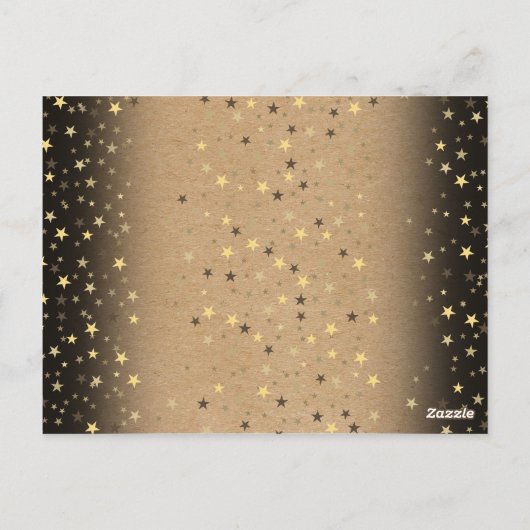 Kalender Save the Date Elegante Gouden Sterren Briefkaart (Achterkant)