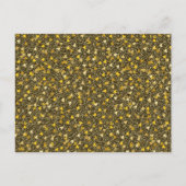 Kalender Save the Date Gold Love Hearts Glitter Aankondigingskaart (Achterkant)