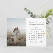 Kalender Save the Date Gouden Hart Mei 2023 Maand Kaart (Staand voorkant)