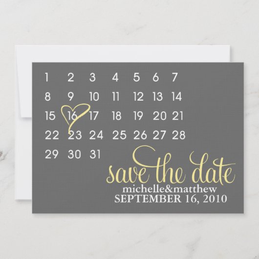 Kalender Save the Date Huwelijksaankondigingen (Voorkant)