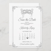 Kalender Save the Date Kaart (Voorkant / Achterkant)