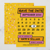 Kalender Save the Date Leuk Retro Stripboek (Voorkant / Achterkant)