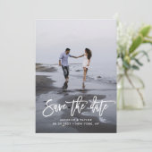 Kalender Save the Date met foto Kaart (Staand voorkant)
