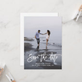 Kalender Save the Date met foto Kaart (Voorkant / Achterkant in situ)