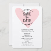 Kalender 'Save The Date' met rustieke getekende kr (Achterkant)