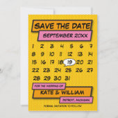 Kalender Save the Date Pret Retro Stripboek (Voorkant)