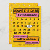 Kalender Save the Date Pret Retro Stripboek (Voorkant / Achterkant)