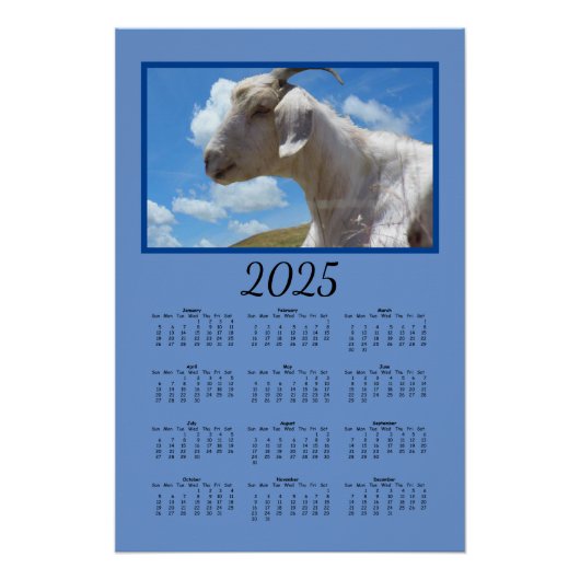 Kalender - Schapen op de heuvel Perfect Poster (Voorkant)