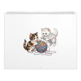 Kalender Schattige Speelse Kittens met Garentbal S