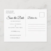 Kalender Script Gouden Hart Bewaar de Datum Postca Briefkaart (Achterkant)