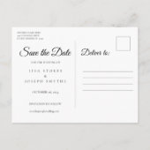 Kalender Scriptie Gouden Hart Bewaar de Datum Post Briefkaart (Achterkant)