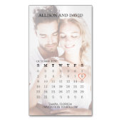 Kalender Simple Trendy Photo Six Row Magnet Magnetisch Visitekaartje (Voorkant Verticaal)
