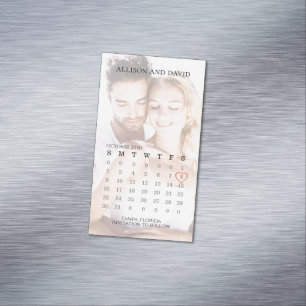 Kalender Simple Trendy Photo Six Row Magnet Magnetisch Visitekaartje
