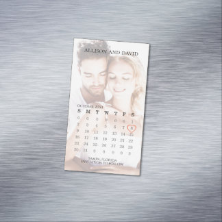 Kalender Simple Trendy Photo Six Row Magnet Magnetisch Visitekaartje