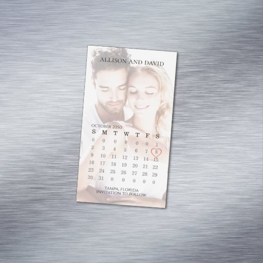 Kalender Simple Trendy Photo Six Row Magnet Magnetisch Visitekaartje (Voorbeeld)