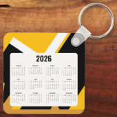 Kalender Sleutelhanger Vastgoed 2026 | Zwart & Gou (Achterkant)