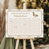 Kalender spelbord voor de uitgerekende datum van d poster