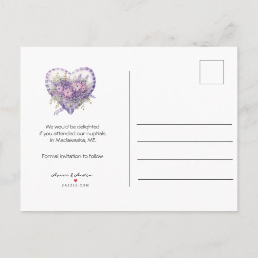 Kalender Stijl Trouwen Sla de Datum Februari Aankondigingskaart (Achterkant)