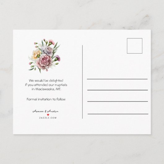 Kalender Stijl Trouwen Sla de Datum Januari Aankondigingskaart (Achterkant)