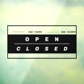 Kalender Stijl Zakelijke Openingstijden Zwart Raamsticker (Vel 3)